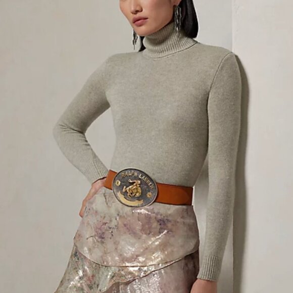 NWT RALPH LAUREN Collection $1300 Purple Label Cashmere Gray turtleneck … - Picture 10 of 15